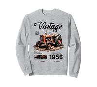 Birthday Farmer Vintage Tractor Born nel 1956 Felpa