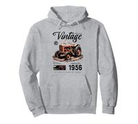 Birthday Farmer Vintage Tractor Born nel 1956 Felpa con Cappuccio