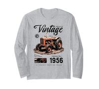 Birthday Farmer Vintage Tractor Born nel 1956 Maglia a Manica