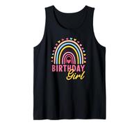 Birthday Girl 2nd 3rd 4th 5th 6th 7th 8th 9th Girls Rainbow Canotta