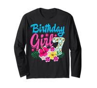 Birthday Girl 7 Year Old Ocean Hawaii 7th Maglia a Manica