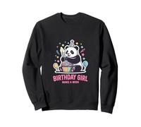 Birthday Girl Design Panda Cupcake Esprimi Un Desiderio Felpa