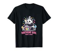 Birthday Girl Design Panda Cupcake Esprimi Un Desiderio Maglietta