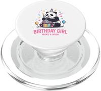 Birthday Girl Design Panda Cupcake Esprimi un desiderio PopSockets PopGrip per MagSafe