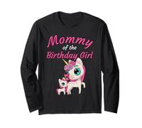 Birthday Girl Mommy Women’s Anime Unicorn Maglia a Manica