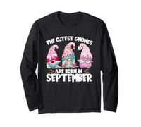 Birthday GNOME Women The Cutest Gnomes Are Born in September Maglia a Manica