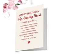 Birthday Greeting Cards, Happy Birthday Cards, Printed Design with Envelope | Happy Birthday Greeting Cards, Printed Paper Design, Thick Cardstock Feel with Envelope for Friends, Family and Birthday