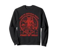 Birthday in Hell Sarcastic Retro Funny Adult Humor Felpa