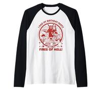 Birthday in Hell Sarcastic Retro Funny Adult Humor Maglia con Maniche Raglan