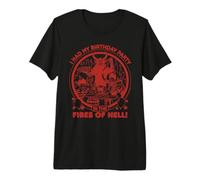 Birthday in Hell Sarcastic Retro Funny Adult Humor Maglietta Premium
