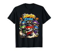 Birthday Ninja Crew Funny Kids Ninja Squad Party Design Maglietta