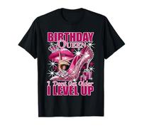 Birthday Queen I Don't Get Older I Level Up Lip Tacco Alto Maglietta
