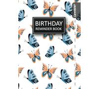 Birthday Reminder Book: A5 Monthly Index Organizer Notebook to Record Birthdays and Important Dates with Tabs Printed, Butterflies Pattern Cover
