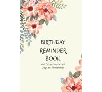 Birthday Reminder Book and Other Important Days to Remember