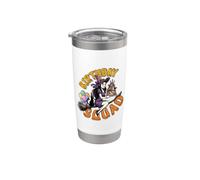 Birthday Squad Buon Compleanno Strega e Gatto Carino Halloween Bicchiere termico in acciaio inox doppia parete