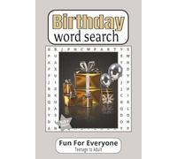 Birthday Word Search: Birthday Themed Word Search Puzzle|55 Puzzles in Large Print, 6x9 size, Screen-Free Fun for Adults, Seniors, Kids, and Teens, ... Bag Stuffers, Travel, and Everyday Downtime.