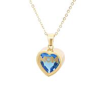 Birthstone Month MOM Heart Collana con ciondolo lucido Regalo per la festa della mamma Collana Del Sole (L, One Size)
