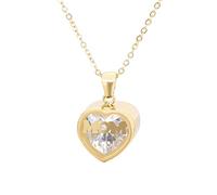 Birthstone Month MOM Heart Collana con ciondolo lucido Regalo per la festa della mamma Collana Del Sole (D, One Size)