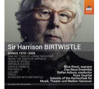 Harrison Birtwistle Sir Harrison Birtwistle: Songs 1970-2006 (CD) Album