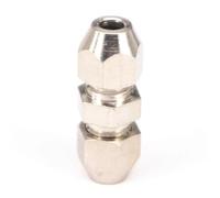 BIRXPMOS 2pcs Fit Tube O/D 4mm Equal Nikel Plated Brass Ferrule Pneumatic Air Compression Fitting Adapter