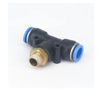 BIRXPMOS 5pc 1/4" Male to Fit Tube O/D 12mm Pneumatic Tee 3 Way Push in Connector Union Quick Release Air Fitting Plumbing