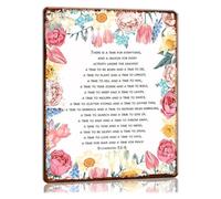 BIRXPMOS Metal Sign Ecclesiastes 3 1 8 for Everything There Is A Season Wall-Art Bedroom Rectangular Picture Decor Bathroom Decorative Posters for Kitchen Decorations