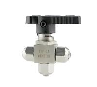 BIRXPMOS Quick Twist Fit 10x6.5mm ODxID PU Tube Air Hose Tee 3 Ways L Port Ball Valve 304 Water Gas Fuel Oil