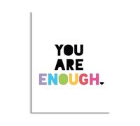 BIRXPMOS Self Love Affirmation Wall-Art Empowering Quote Canvas Print Message Motivational Poster for Bedroom Living Room Home Decor(Framed,08x12inch(20x30cm))