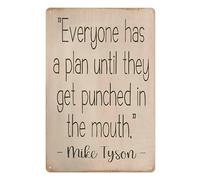 BIRXPMOS Witty Metal Tin Sign for Man Cave Funny Saying When Plans Meet Reality Rustic Wall Decor Garage Bar 8 X 12 inch