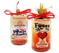 Bis Salse Piccanti Delizie di Calabria: Fuoco e Bomba d'Amore 280 gr x 2