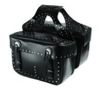 Bisacce Borse Sotto Sella Saddle bag Chopper Custom con Borchie Nero