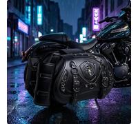 Bisacce da Motocicletta Resistente Borsa Laterale Rigida Retro Borsa da Telaio