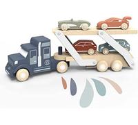 Bisarca giocattolo con macchine in legno Carro attrezzi bisarca in legno Cami...