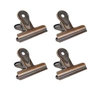 Bisbai 4 clip vintage in metallo rame bulldog clip in lega di zinco coda lunga cerniera clip 65 mm/6,5 cm per casa, scuola, ufficio aziendale