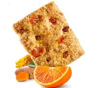 Biscotti ai Cereali con Arancia e Curcuma - Mix di Farine Pregiate (Frumento, Farro, Mais) con Curcuma e Veri Pezzi d'Arancia - Il Perfetto Equilibrio tra Gusto e Benessere per Colazione e Merenda