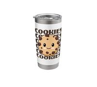 Biscotti Carino e Adorabile Kawaii Chocolate Chip Cookie Bicchiere termico in acciaio inox doppia parete