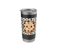 Biscotti Carino e Adorabile Kawaii Chocolate Chip Cookie Bicchiere termico in acciaio inox doppia parete