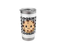 Biscotti Carino e Adorabile Kawaii Chocolate Chip Cookie Bicchiere termico in acciaio inox doppia parete