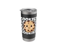 Biscotti Carino e Adorabile Kawaii Chocolate Chip Cookie Bicchiere termico in acciaio inox doppia parete