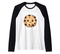 Biscotti Carino e Adorabile Kawaii Chocolate Chip Cookie Maglia con Maniche Raglan
