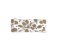 Biscotti Cibo Biscotti con gocce di cioccolato Fascia elastica con fiocco per neonato - Fascia per capelli da principessa angelo, regalo perfetto per la luna piena per bambine