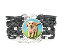 Biscotti Della Fortuna, Amore Per I Cani Labrador, Braccialetto Regolabile | Multistrato,Punk,Braccialetto,Artigianale,Regalo,Collare,Accessorio,Amante,Etnico,Amicizia,Anno di nascita,Natale,Musica