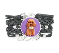 Biscotti Dell'Amicizia Infinito, Amore Per I Cani Barboncino, Braccialetto | Multistrato,Punk,Braccialetto,Artigianale,Regalo,Collare,Accessorio,Amante,Etnico,Amicizia,Anno di nascita,Natale,Musica