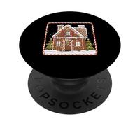 Biscotti Di Pan Di Zenzero Cottura Di Natale Casa Di Pan Di Z PopSockets PopGrip Adesivo