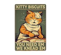 Biscotti Divertenti Per Gattini Cartello Decorativo Vintage Poster Metal Retrò Cartelli Metallo Per Cucina Ristorante Garage
