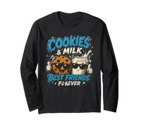 Biscotti e Latte Best Friends Forever Food Humor Maglia a Manica