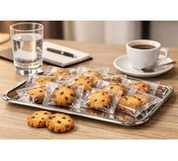 Biscotti Frollini con Gocce di Cioccolato - 200 Monoporzioni Confezionate Singolarmente - Ideali per Hotel, B&B, Uffici e Coffee Break - Snack Dolce Fragrante e Goloso (Scorta 200 Pezzi)