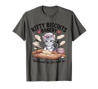 Biscotti Kitty We Knead Em You Need Em Funny Baking Cat Maglietta
