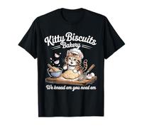 Biscotti Kitty We Knead Em You Need Em Funny Cat Baking Maglietta