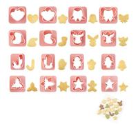 Biscotti per bambini di Natale stampo, 8 Pezzi 3D Formine Per Biscotti Stampi, Albero di Cappello di Natale Caramelle Fiocchi di neve, Decorazioni Biscotti